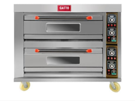 GATTO 2 Deck 4 Tray electric Pizza Oven w/ Ceramic Floors